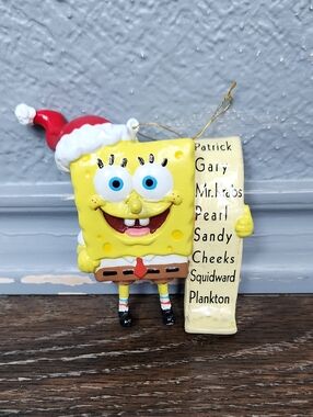 SpongeBob SquarePants Christmas Hat & List Ornament